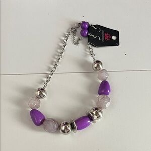 Paparazzi Purple Chunky Necklace and Earrings Set